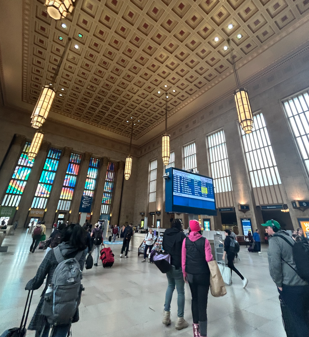 Many students will be flocking to the train station or airport to travel home for break.